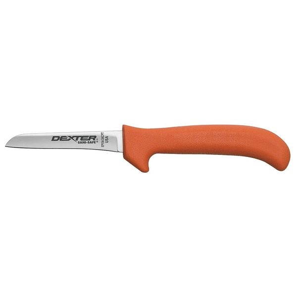 DEXTER RUSSELL 11393 Deboning/Utility Knife,Orange,3-3/4 In.