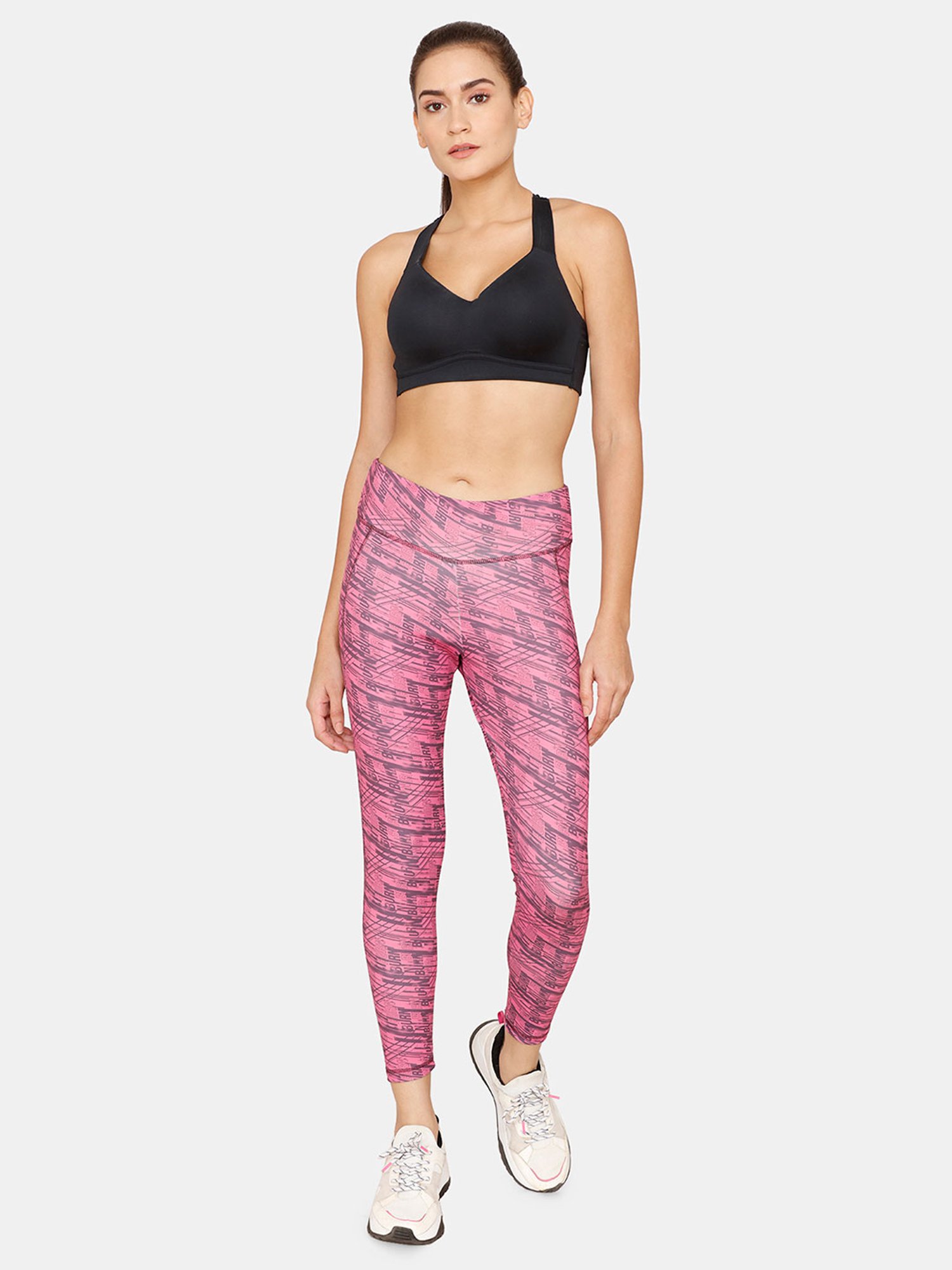 Zelocity by Zivame Purple Graphic Print Tights