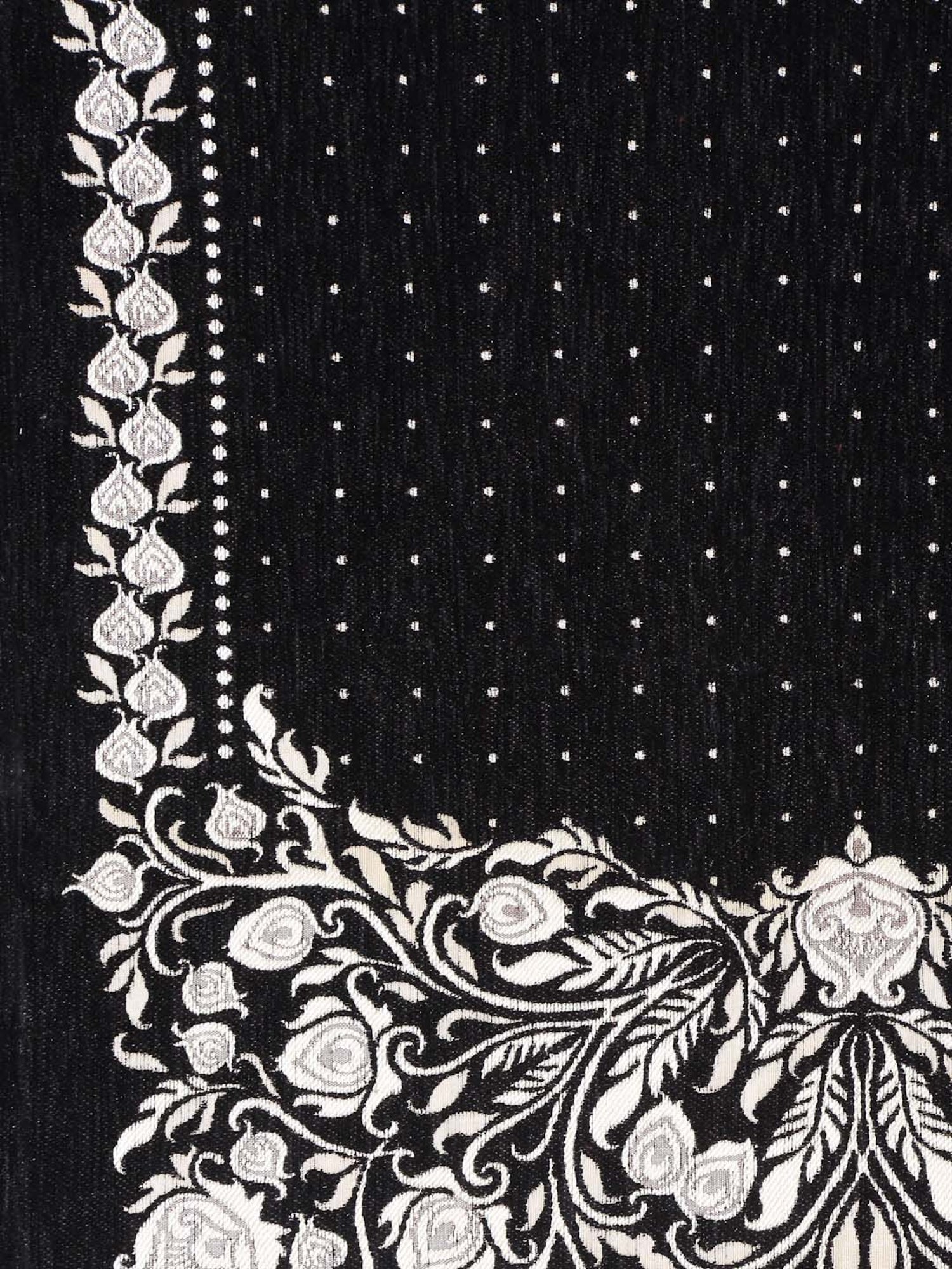 HOSTA HOMES Black & White Velvet 5-Seater Sofa Cover - Set of 10