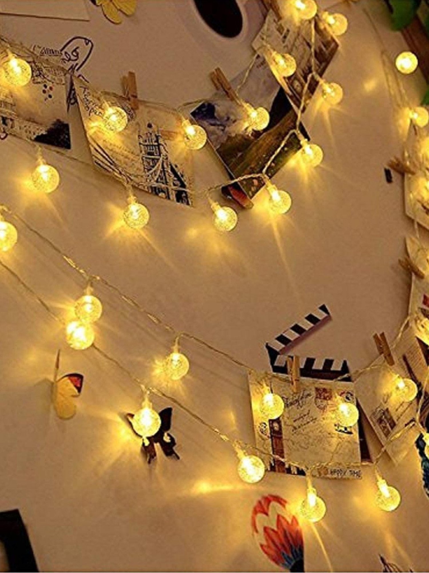 Xergy Crystal Ball LED String Fairy Lights Outdoor & Indoor for Home Decoration (Warm White)