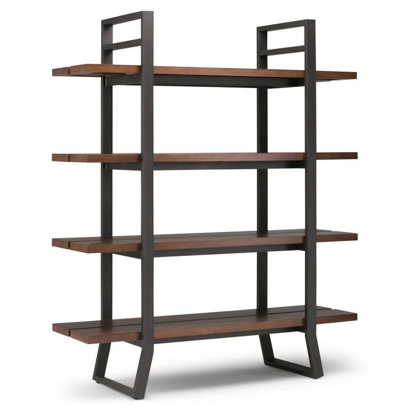 66"x54" Tyson Solid Wood Bookshelf Walnut - WyndenHall