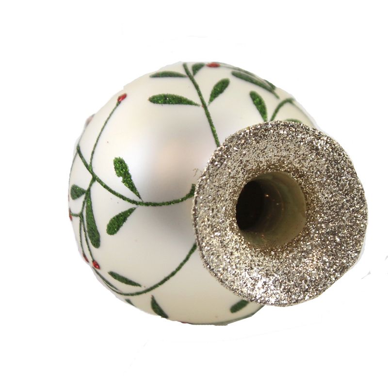 Inge Glas 11.5" Happy Dots Red Matte Finial Tree Topper Christmas  -  Tree Toppers