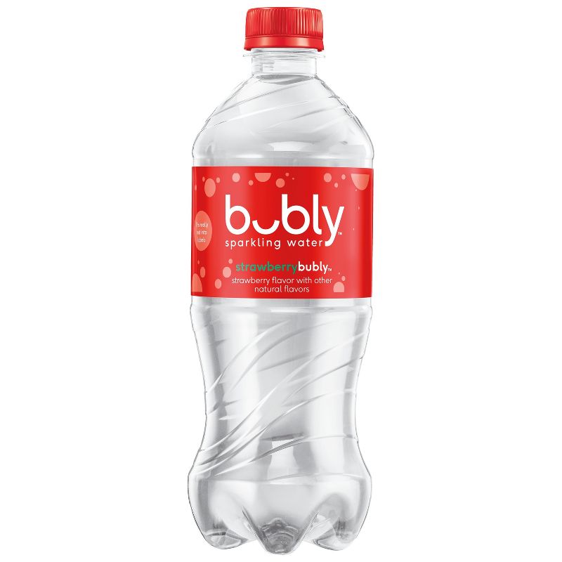 bubly Strawberry Enhanced Water - 20 fl oz Bottle