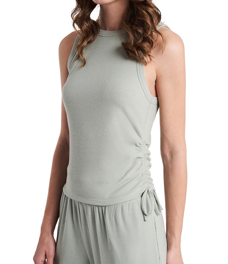 1. STATE Side Tie Crew Neck Coordinating Knit Tank