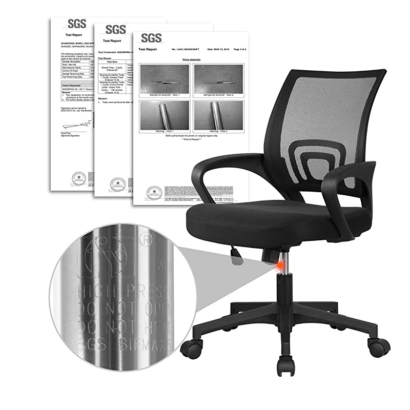 Office Chair Ergonomic Desk Chair MidBack Big Computer Chair Mesh Swivel Chair with Lumbar Support