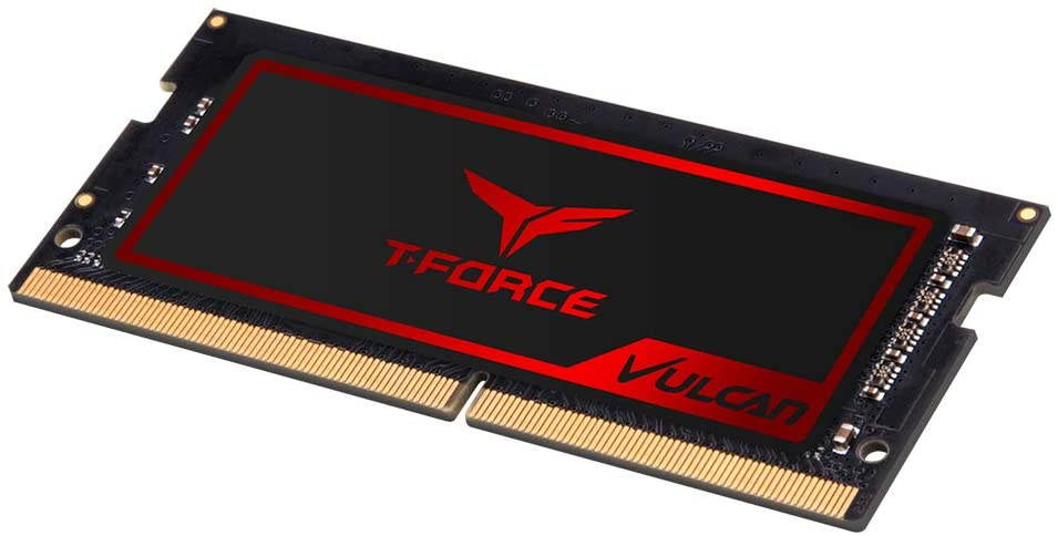 TEAMGROUP T-Force Vulcan SO-DIMM 16GB Single (1 x 16GB) 2666MHz (PC4-21300) CL18 Laptop Gaming PC Memory Module Ram Upgrade 260-Pin DDR4 SDRAM Super-Slim Graphene Copper-foil TLRD416G2666HC18F-S01
