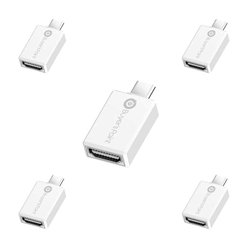 Point USB 3.1 Type-C to HDMI Adapter &ndash; White (5 Pack)