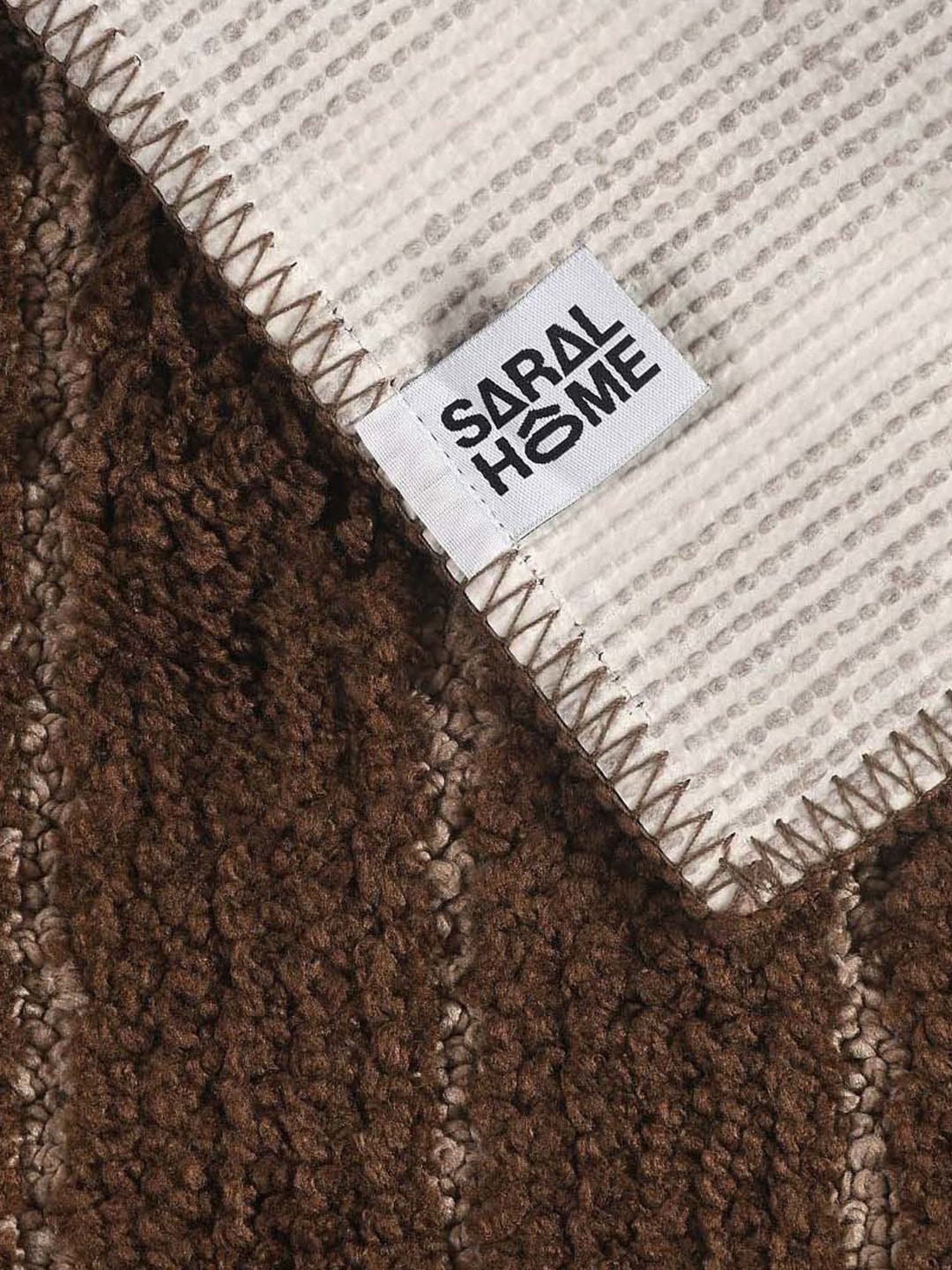 Saral Home Brown Microfibre Small Antiskid & Washable Power Runner