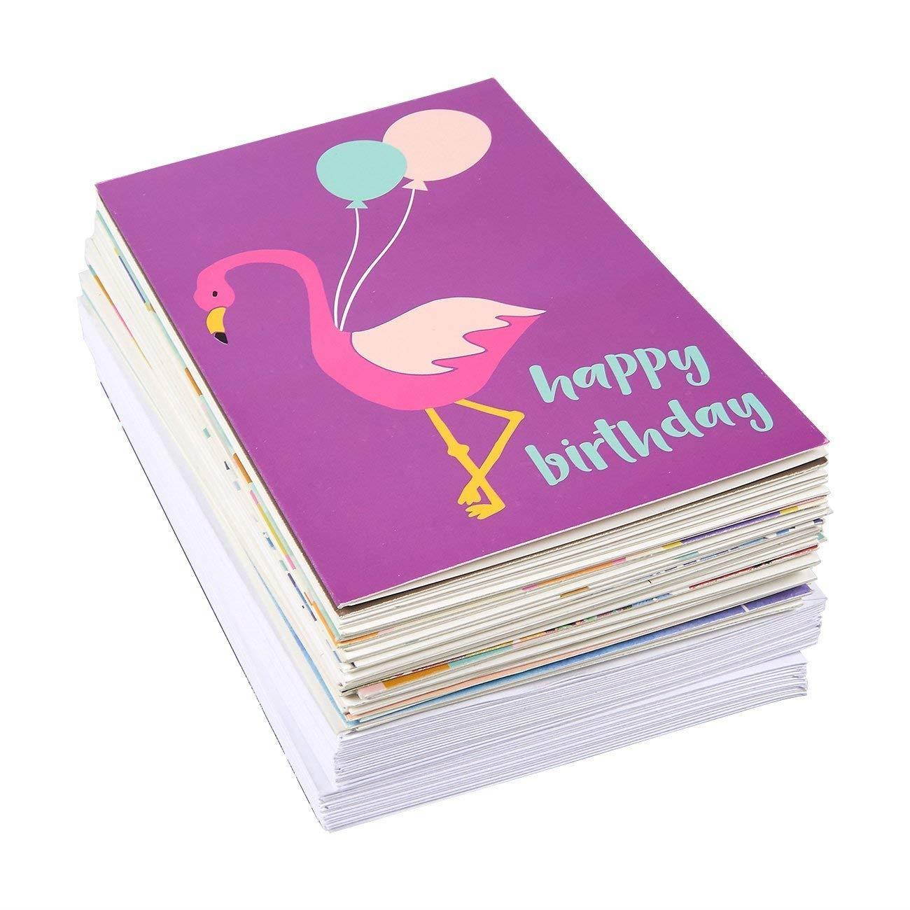 Birthday Card - 36-Pack Birthday Cards Box Set, Happy Birthday Cards - Unique Assorted Designs Blank on the Inside Birthday Card Bulk, Envelopes Included, 4 x 6 Inches