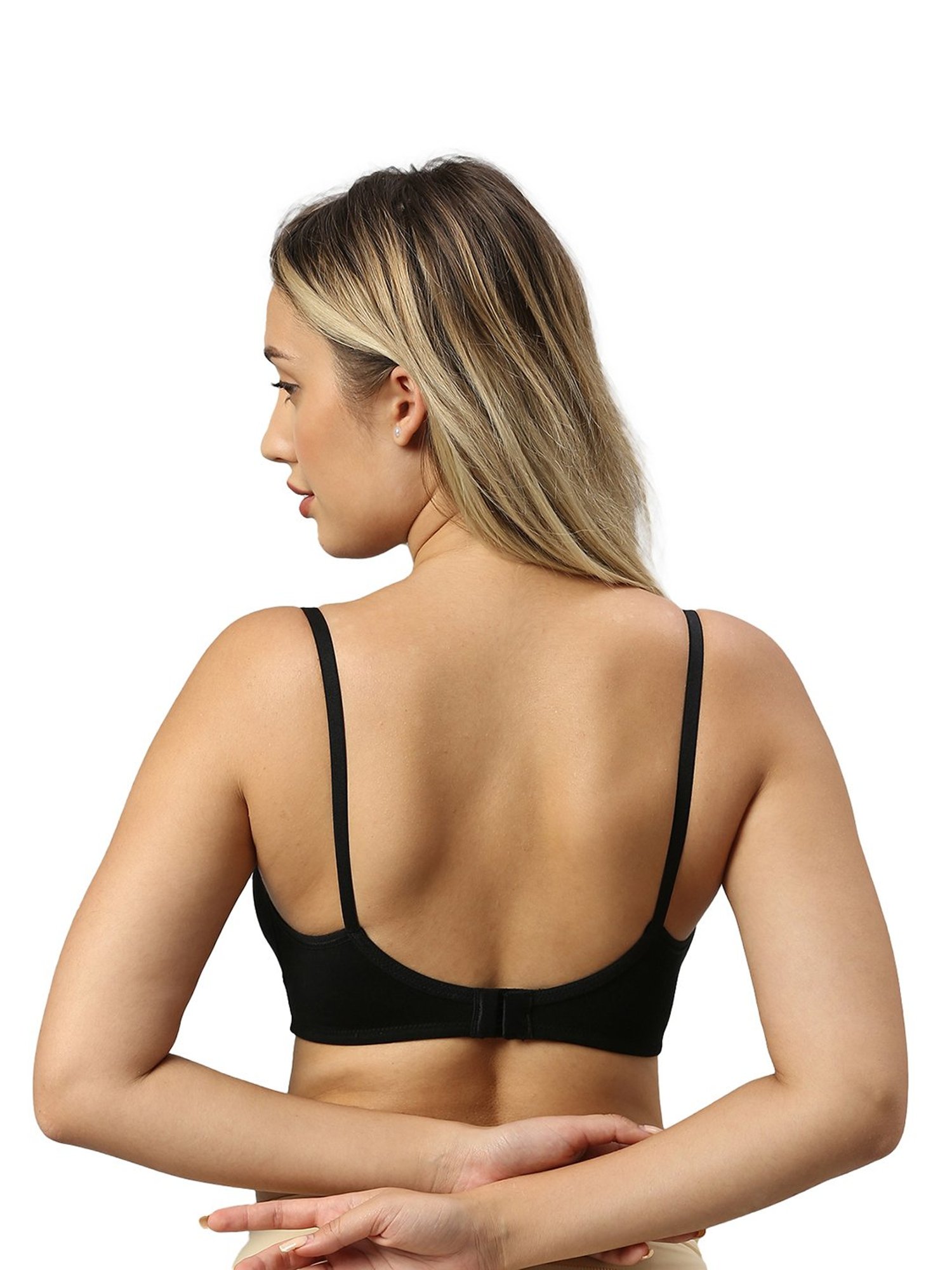 Smarty Pants Black Cotton Medium Coverage T-Shirt Bra