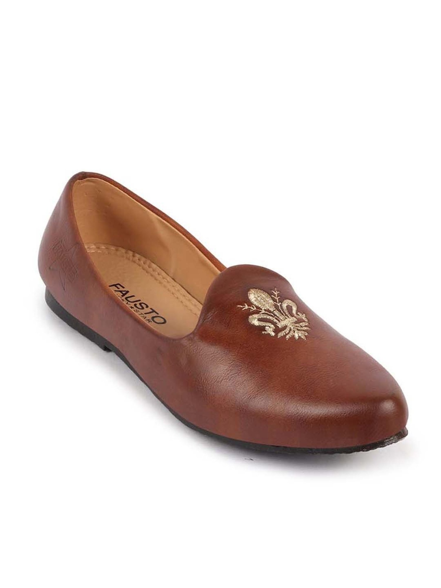 Fausto Men's Tan Casual Juttis