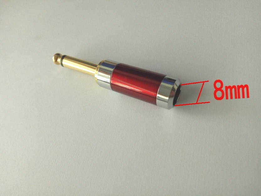 10pcs copper 6.3mm  MONO JACK PLUG for soldering connector Selling