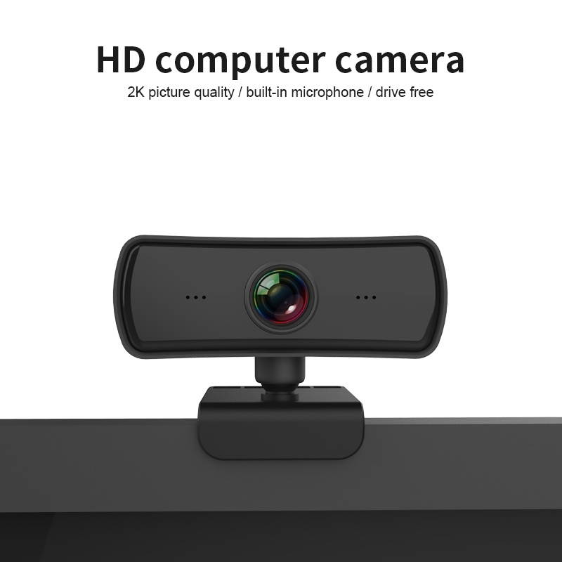 Pixels 2K Resolution Auto Focus HD 1080P Webcam 360 Rotation For Live Broadcast Video Conference Work WebCamera With Mic USB Driver-free