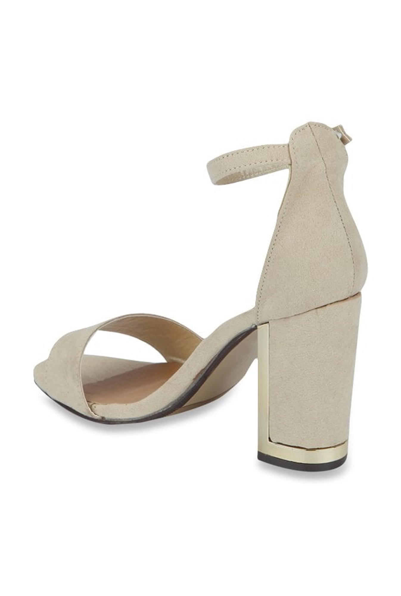 Truffle Collection Beige Ankle Strap Sandals