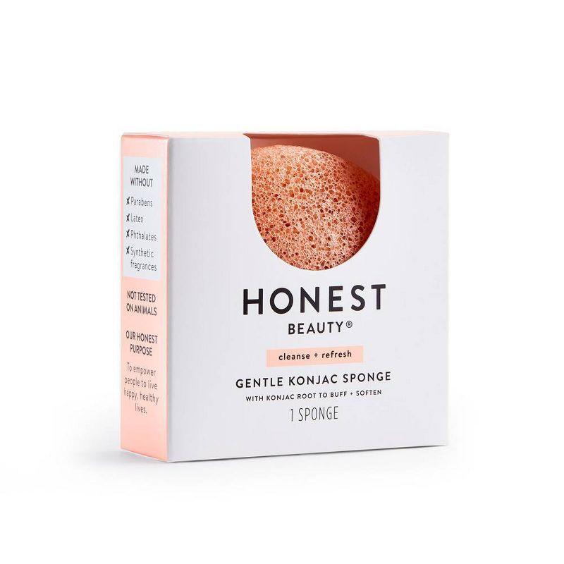 Honest Beauty Gentle Konjac Sponge with Kaolin Clay - 1ct