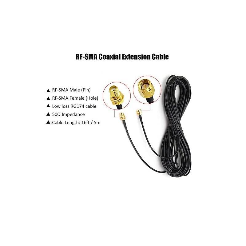 SMA Extension Cable SMA Male to SMA Female RF Connector Adapter WiFi 3G 4G LTE Antenna Extension Cable-Not for TV