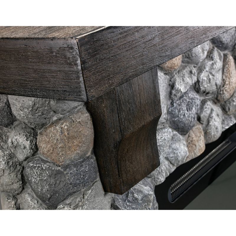 Rosemark 3 Door Media Credenza TV Stand for TVs up to 66" Gray - Treasure Trove Accents