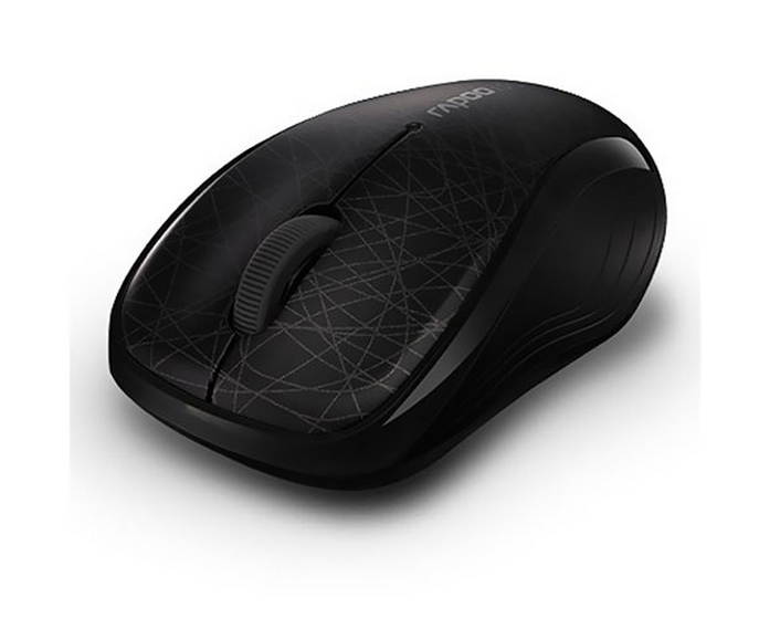 Rapoo 3100P Black 3 Buttons 1 x Wheel USB 5GHz Wireless Optical 1000 dpi Mouse