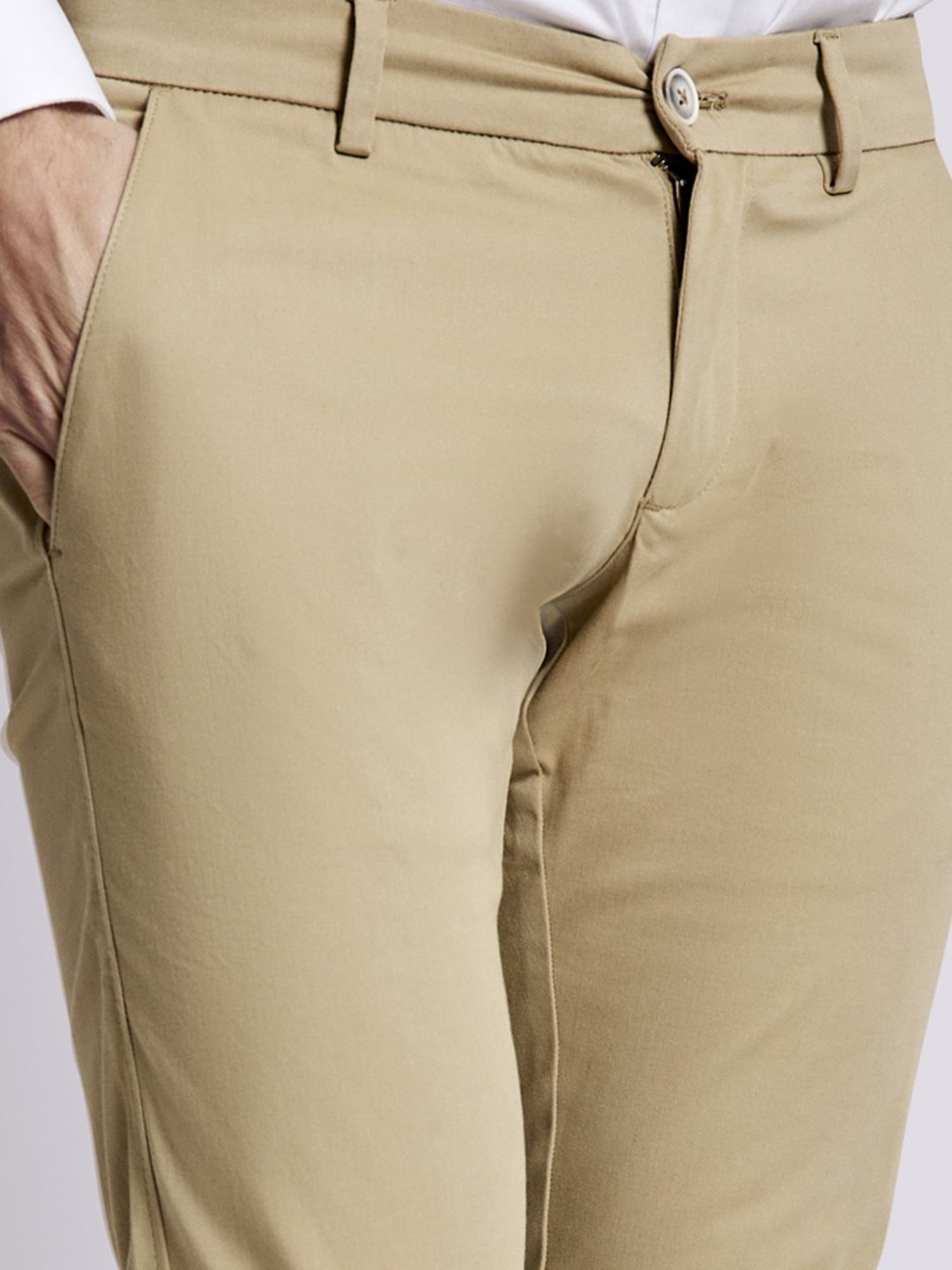Bruun & Stengade Beige Slim Fit Chinos