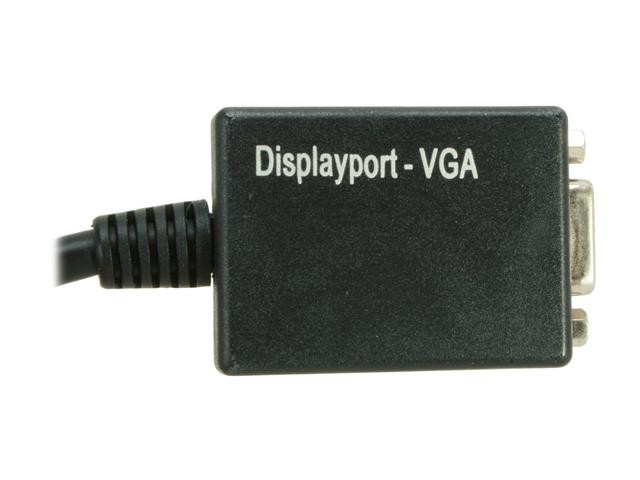 BYTECC DP-VGA005MF DisplayPort to VGA Female Cable Adaptor 0.5ft (6") w/IC