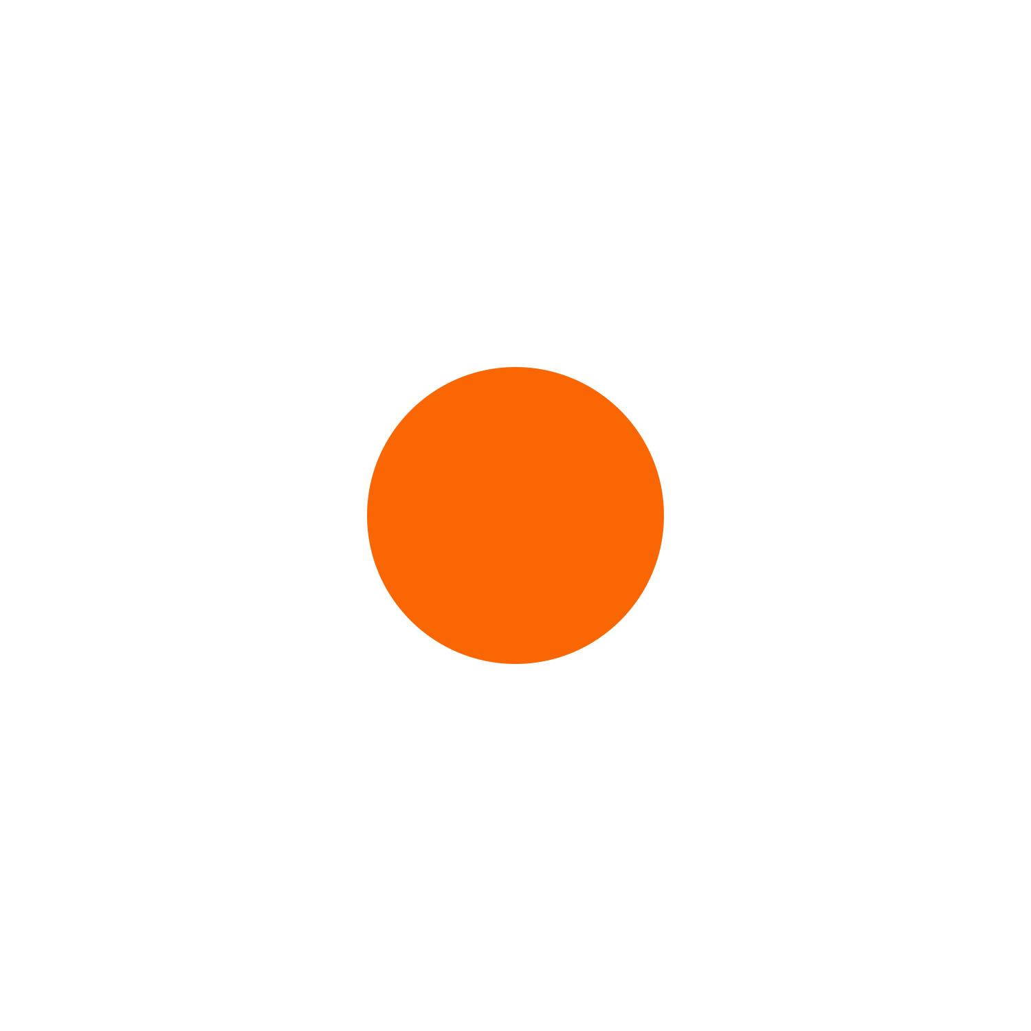 LiteMark 2 Inch Orange Dot Decals - Pack of 80