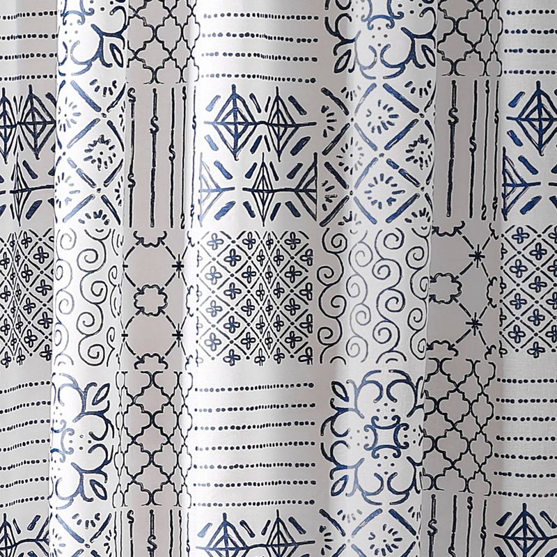 Color Block Shower Curtain Blue - Lush Décor