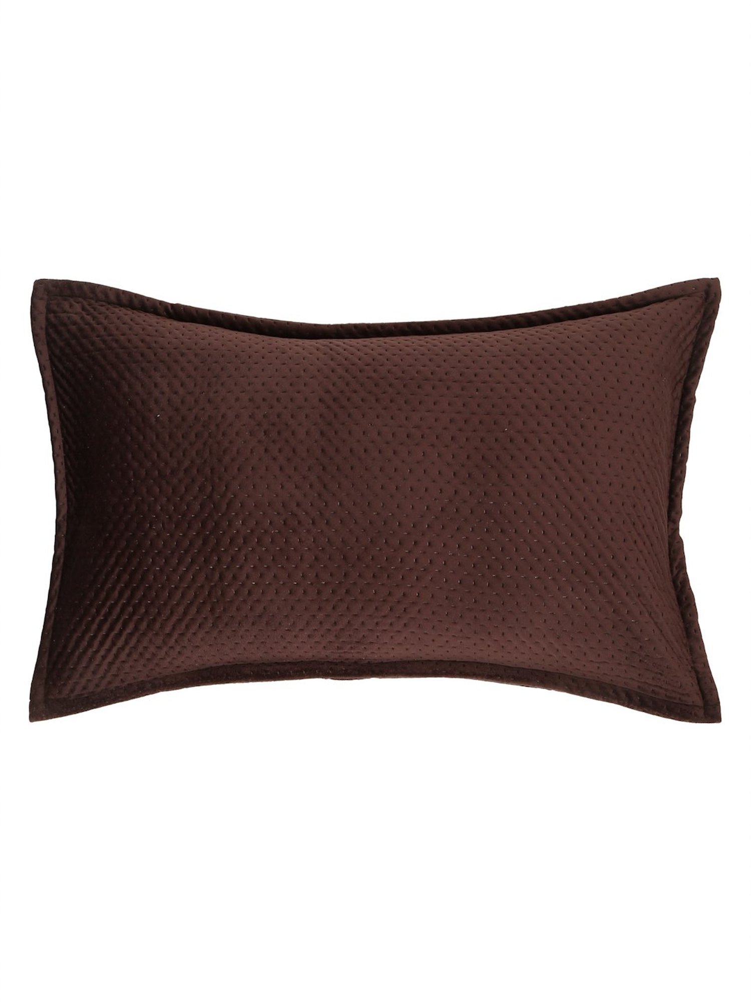 Stoa Paris White & Aqua Cotton 200 TC Pillow Cover - Set of 1