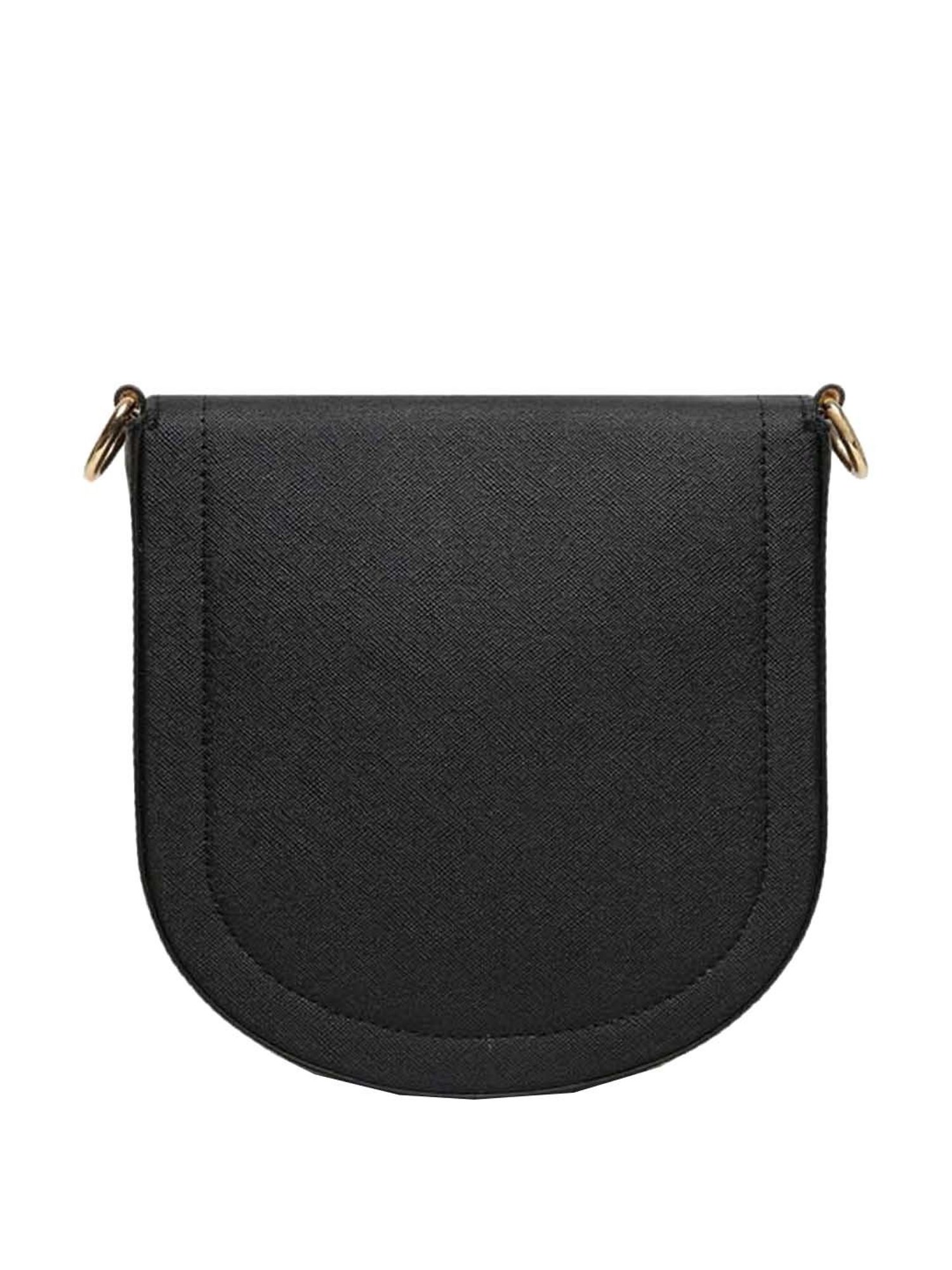 KLEIO Black Solid Small Sling Handbag