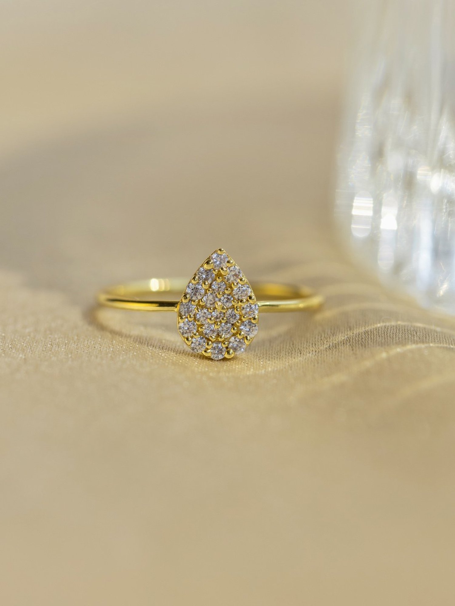 Perfectly Average Delicate Cz Studded Ring