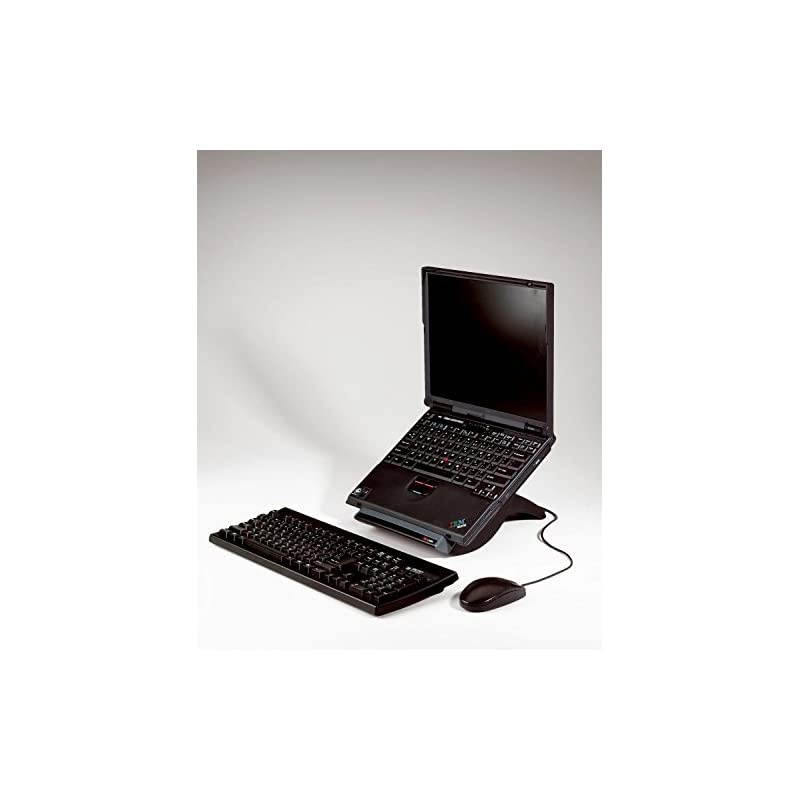Laptop Stand, Raise Screen Height to Reduce Neck Strain, Position Laptop for Use as Second Monitor or for Zoom Calls, Small Footprint, Sturdy Design, Non-Skid Base, Easy Set-up, Black (LX550)