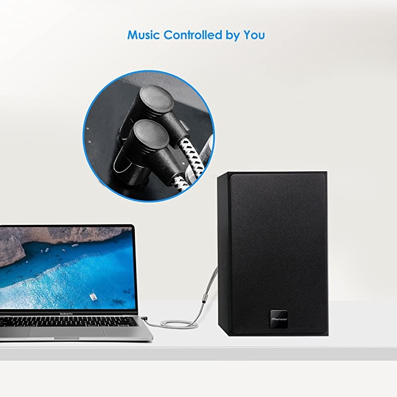 35mm to RCA Long 16ft Angle 35mm Male to 2RCA Male Auxiliary Stereo Audio Y Splitter GoldPlated for Smartphones MP3 Tablets SpeakersHome TheaterHDTV5M