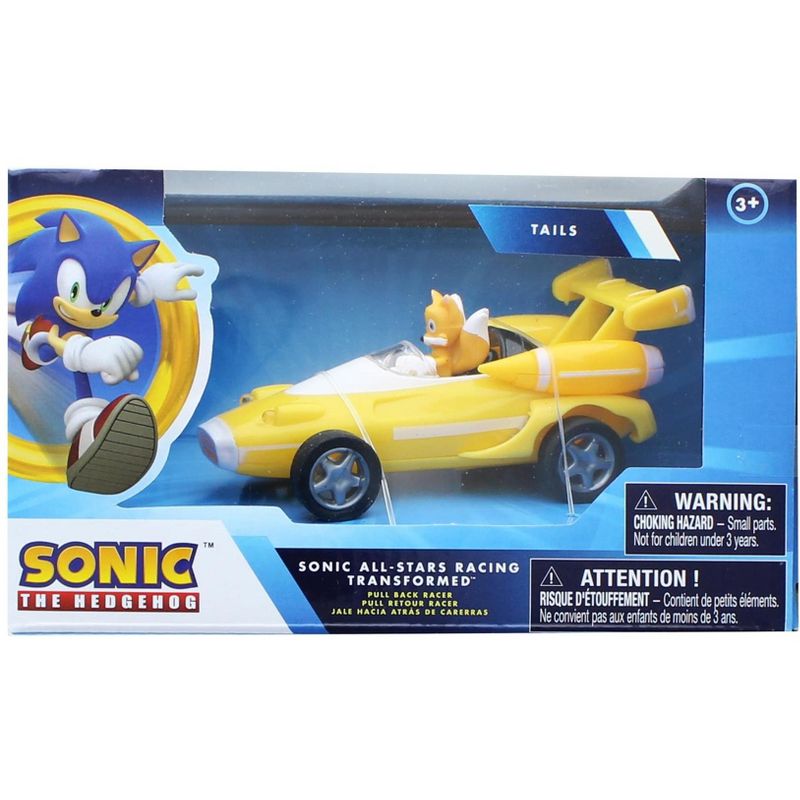 Nkok Sonic the Hedgehog All Stars Racing 3.5 Inch Pull Back Tails Car