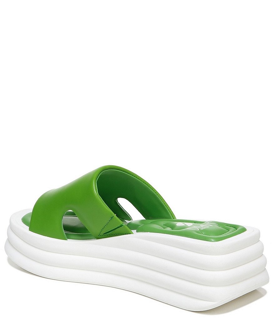 Sarto by Franco Sarto Vina Leather Puff Platform Wedge Slides