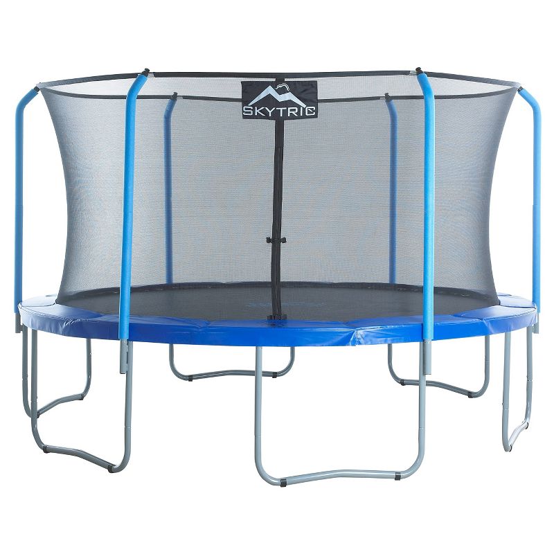 Skytric 15' Trampoline with Top Ring Enclosure System equipped with the "Easy Assemble Feature"