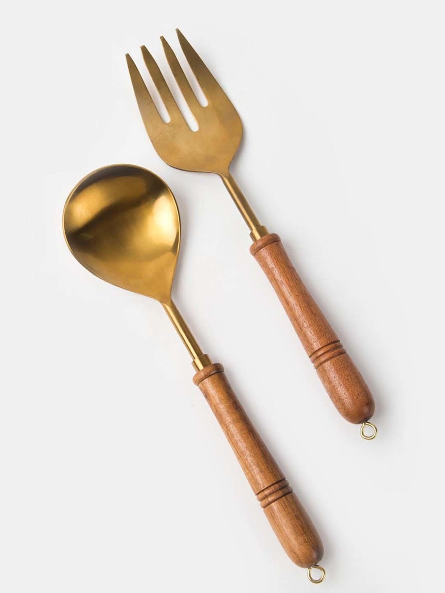 Fabindia Amantra Gold Metal 1 Fork & 1 Spoon