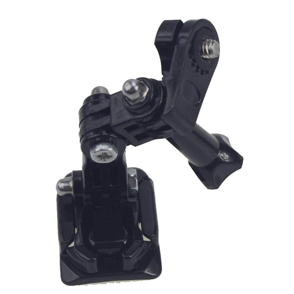 3-Way Pivot Arm Thumb Knob + 1/4 Tripod Mount Adapter Converter + Curved Sticky Mount for Gopro 4 3 Xiaoyi