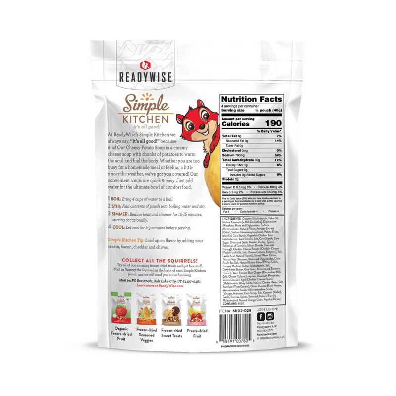 ReadyWise Simple Kitchen Cheesy Potato Soup - 6ct Case