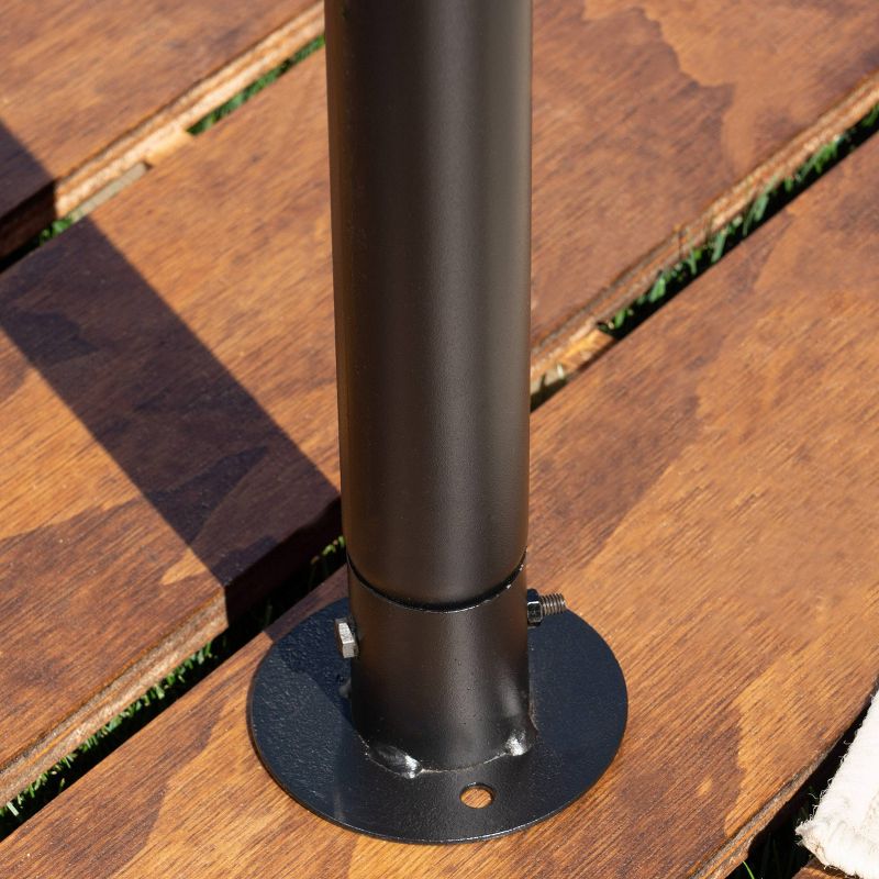 Gravina 12' by 10' Steel Gazebo - Dark Gray/Rust Orange - Christopher Knight Home