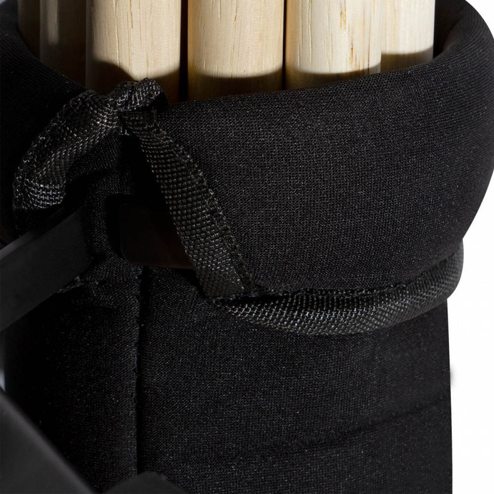 On Stage Hickory 2B Nylon Tip Drumsticks 12 Pairs + On Stage Clamp-On Drum Stick Holder + On Stage Chrome Plated Drum Tuning Key