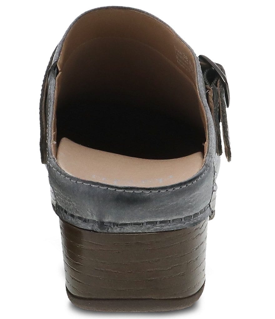 Dansko Berry Pewter Metallic Mule Clogs