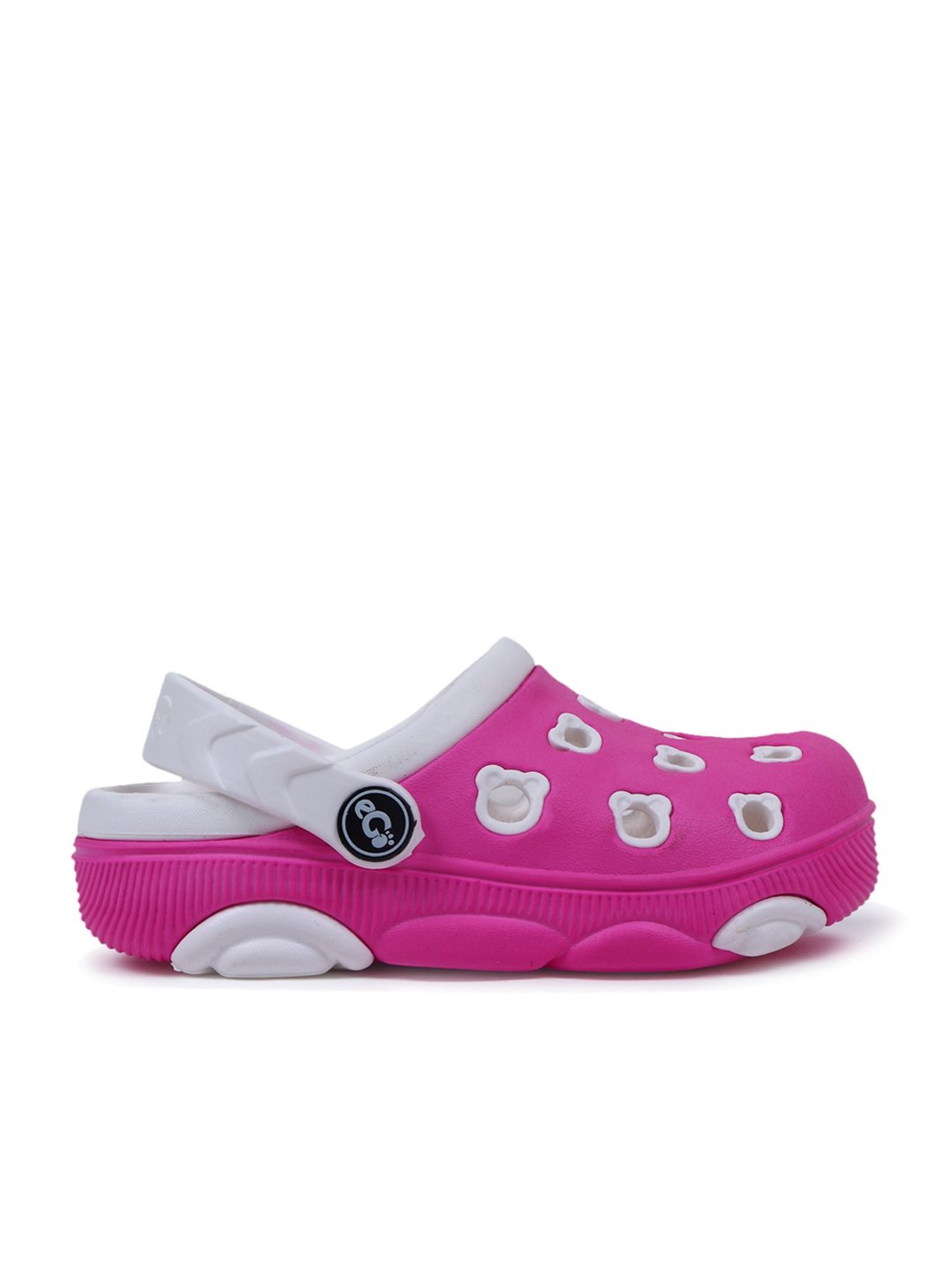 Passion Petals Kids Pink Back Strap Clogs