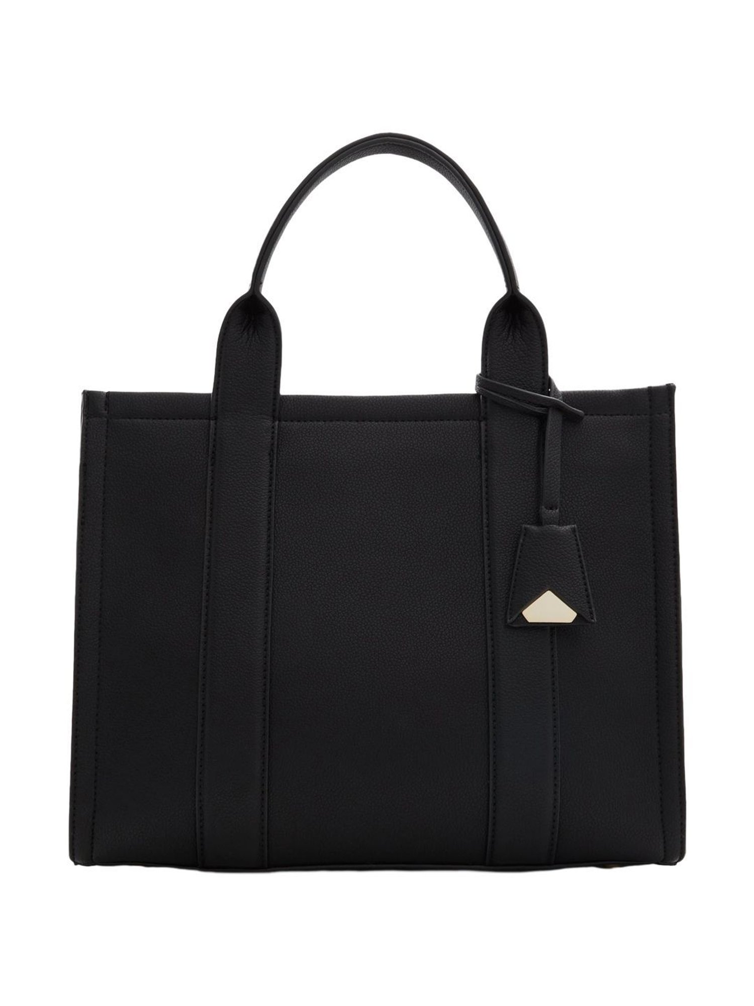Call It Spring Black Solid Large Tote Handbag