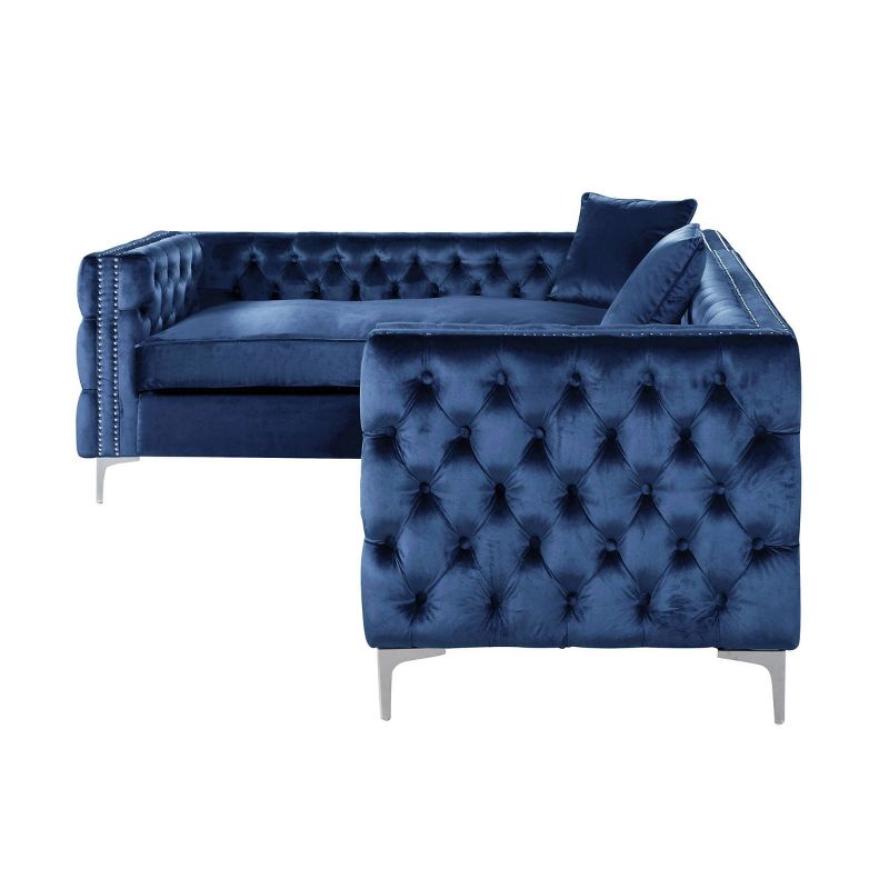 Susan Left Facing Sectional Sofa Navy - Chic Home Design