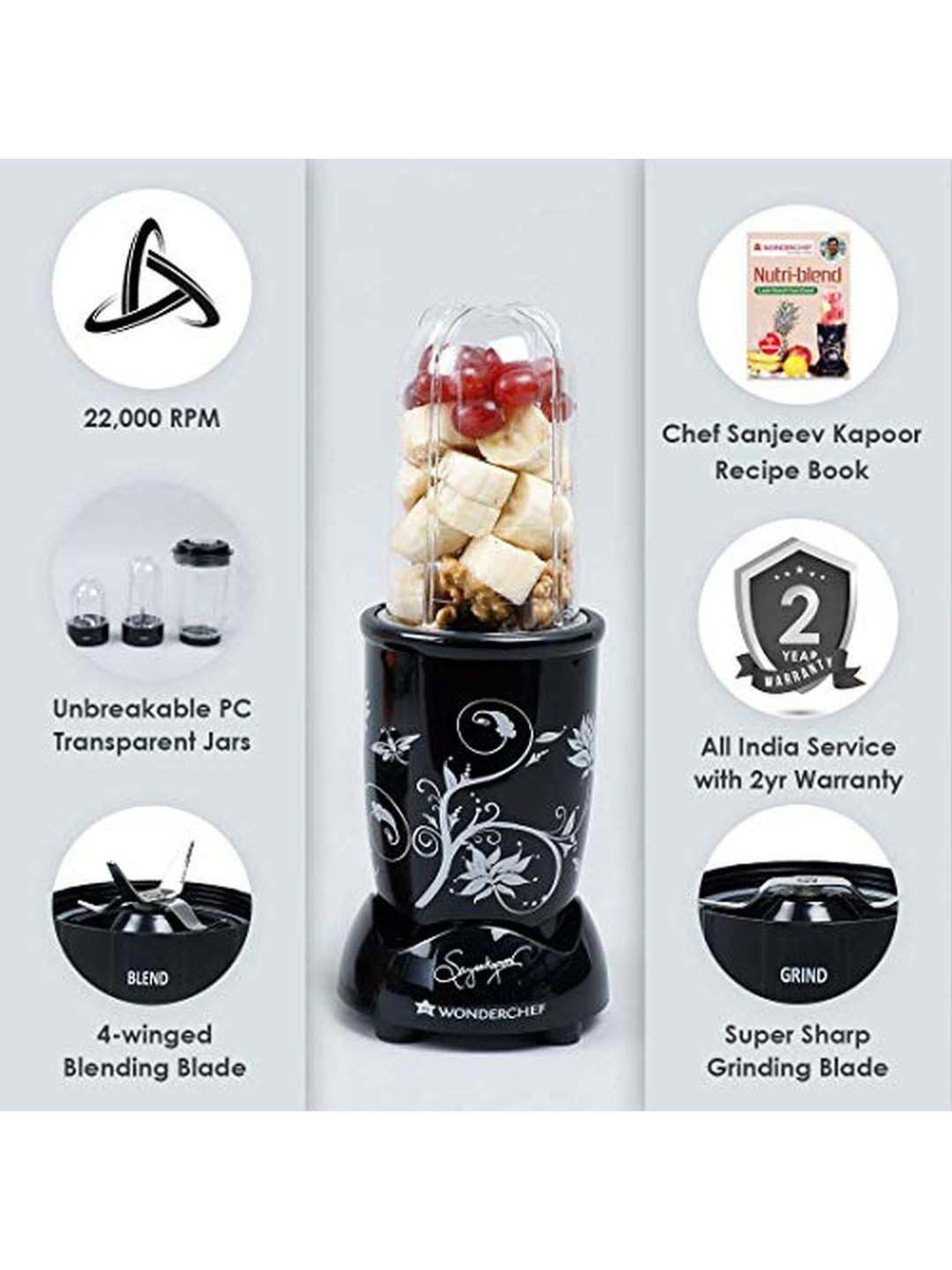 BLACK+DECKER BXCJ0101IN Citrus Juicer 30 Watt 1L (White)