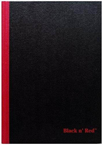 CASE OF 6 Black n' Red Hardcover Executive Notebook, 11.75 x 8.25 Inches, Black, 96 sheets/192 pages (D66174)
