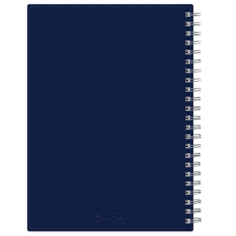 2021 Planner Notes 5.875" x 8.625" Clear Plastic Cover Weekly/Monthly Wirebound Keoni Navy - Blue Sky