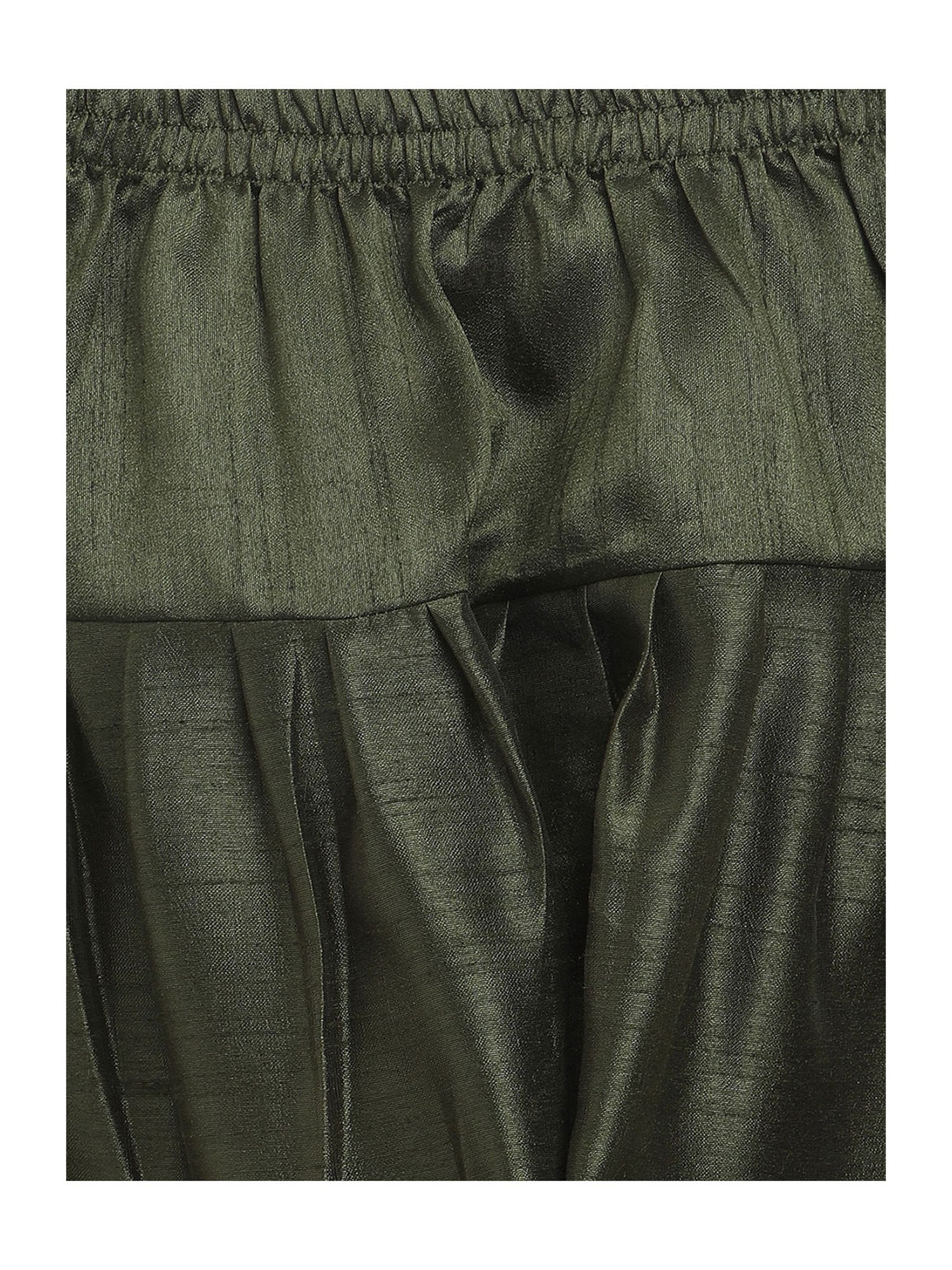 Ahalyaa Kids Green Printed Kurta with Churidars