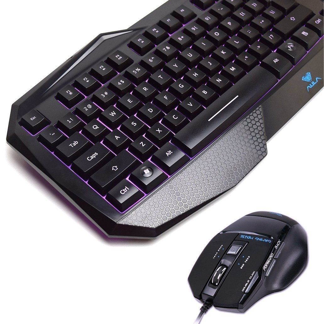 AULA Backlit  Mouse Combo  and  Gaming Keyboard  with Adjustable Backlight
