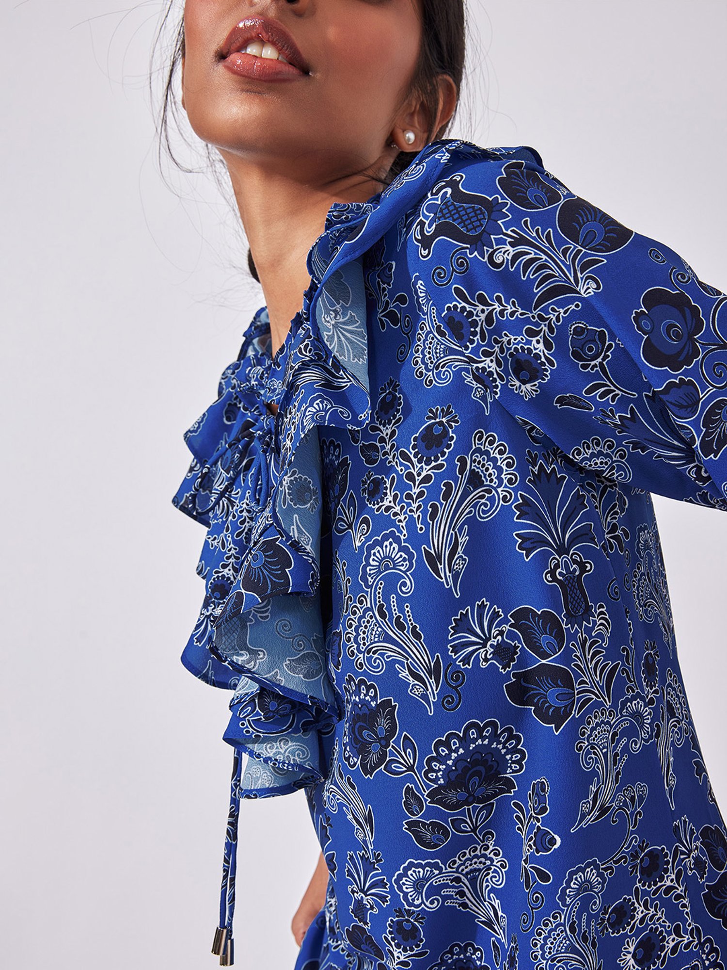 The Label Life Blue Floral Top