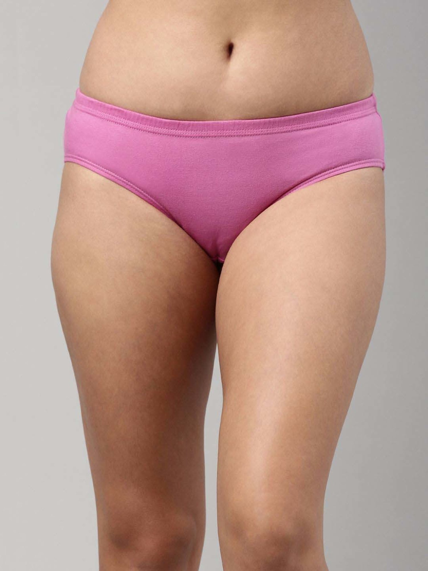 FEELINGS Assorted Color Cotton Plain Hipster Panties - Pack of 3